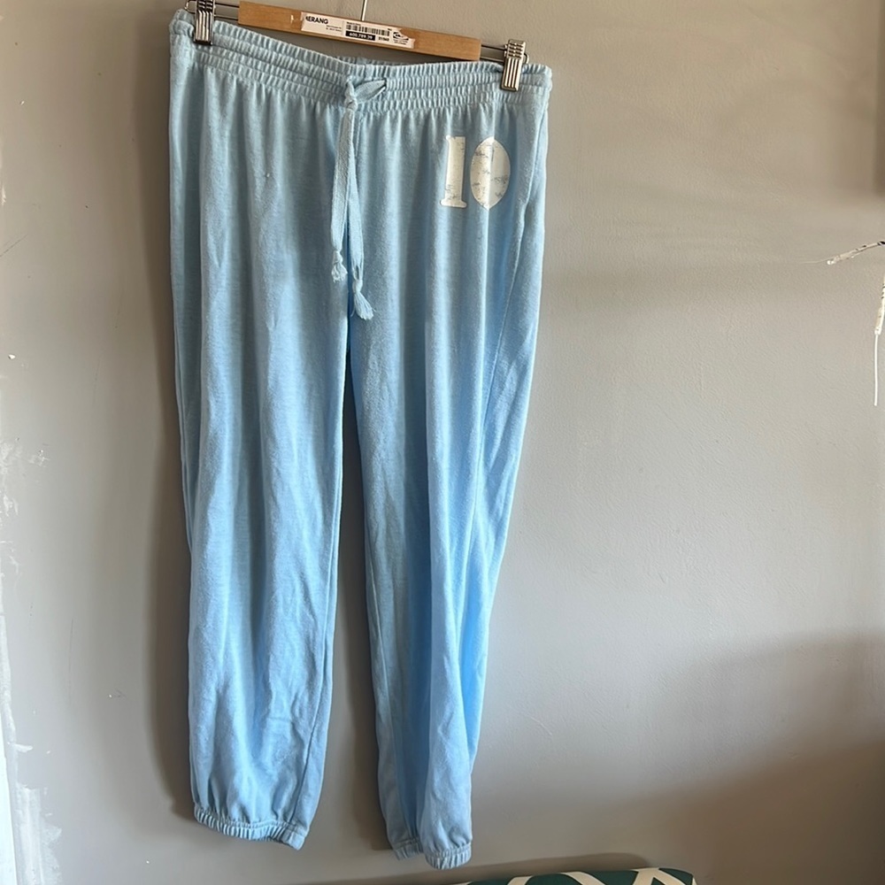 Blue sweatpants